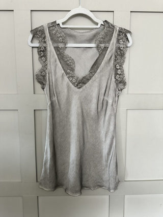 Neava Lace Trimmed Satin Feel Vest - 9 Colours