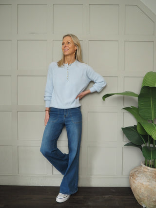 Joey Button Front Jumper - 13 Colours