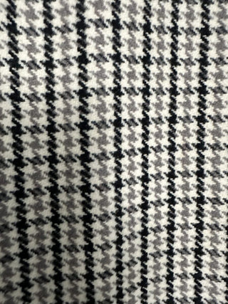 Celsey Single Breasted Coat, with Button Fastening &amp; Pockets by Humility - Houndstooth Grey/Black/Oatmeal