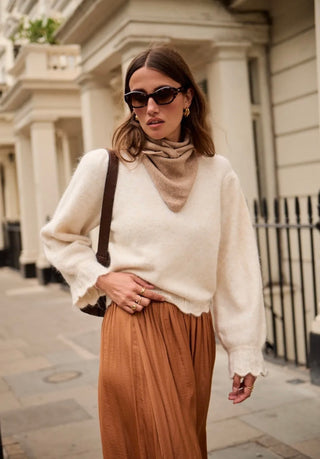 Boynton Jumper with Pointelle Detail - Oatmeal