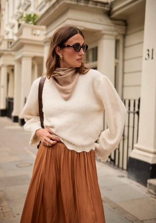 Boynton Jumper with Pointelle Detail - Oatmeal
