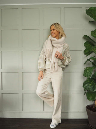 Gella Scarf by Rino &amp; Pelle - Black, Orange, Night and Stone