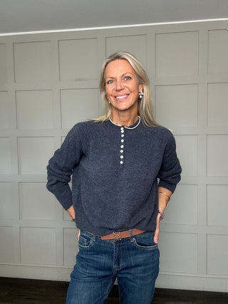 Joey Button Front Jumper - 18 Colours