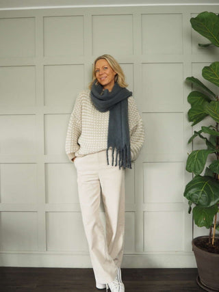 Gella Scarf by Rino &amp; Pelle - Black, Orange, Night and Stone