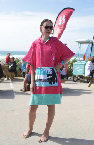 Men’s Beach Poncho by Bluebow - Navy Blue/Turquoise