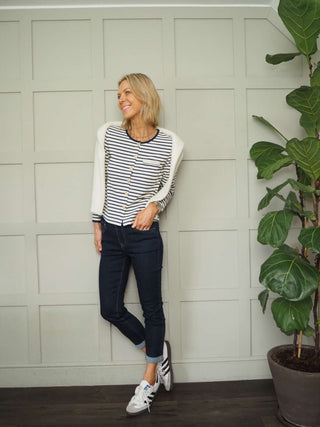 Buck Mid Rise Jeans with Stretch - Dark Blue