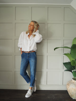 Elliot Carrot Leg Jeans  - Denim Blue