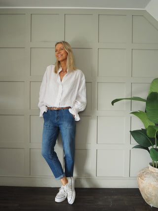Elliot Carrot Leg Jeans  - Denim Blue