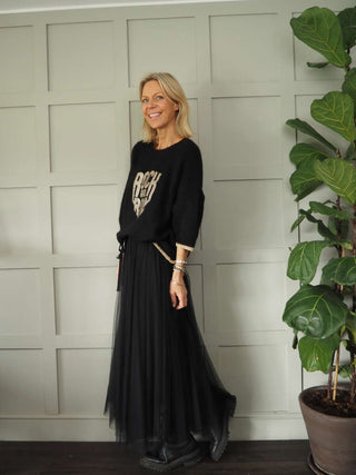 Taz Tulle Skirt with Elasticated Waist and Satin Ribbon - 7 Colours