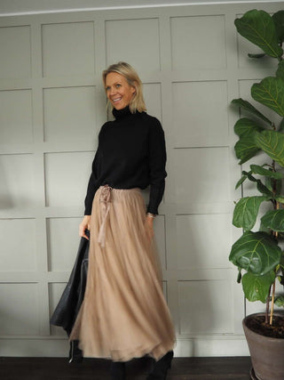 Taz Tulle Skirt with Elasticated Waist and Satin Ribbon - 7 Colours