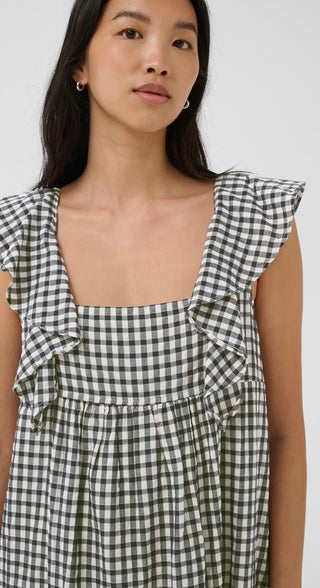 Birthine Gingham Dress by Part Two - Navy/White