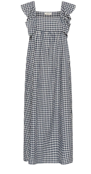 Birthine Gingham Dress by Part Two - Navy/White