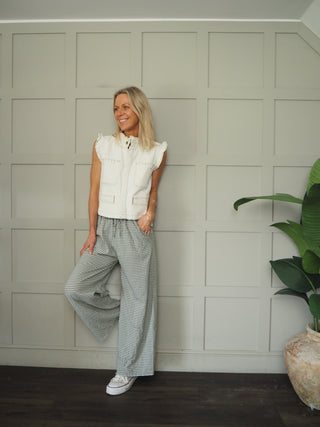 Percy Gingham Trousers - Navy, Red, Sage Green, Sky Blue