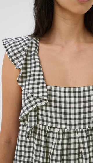 Birthine Gingham Dress by Part Two - Navy/White