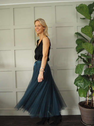 Taz Tulle Skirt with Elasticated Waist and Satin Ribbon - 7 Colours