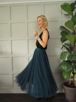 Taz Tulle Skirt with Elasticated Waist and Satin Ribbon - 7 Colours