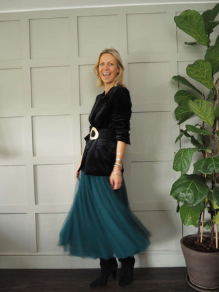 Taz Tulle Skirt with Elasticated Waist and Satin Ribbon - 7 Colours