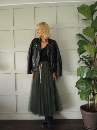 Taz Tulle Skirt with Elasticated Waist and Satin Ribbon - 7 Colours