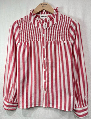 Davina Striped Blouse - Blue, Green, Red