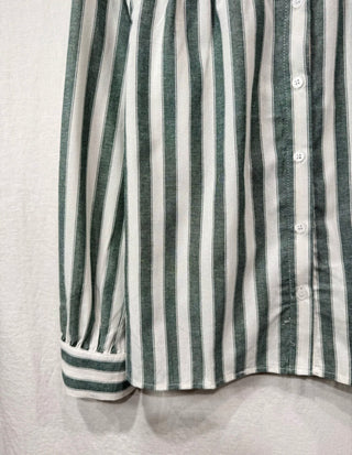 Davina Striped Blouse - Blue, Green, Red