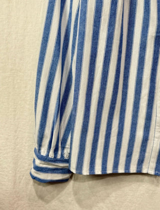 Davina Striped Blouse - Blue, Green, Red