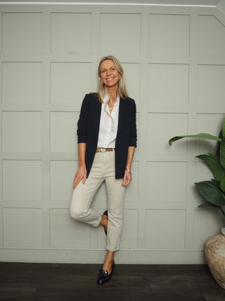 Marlborough Straight Leg Classic Jeans - Dark Denim Blue, Denim Blue, Ecru, Light Denim, White