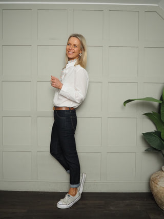 Marlborough Straight Leg Classic Jeans - Dark Denim Blue, Denim Blue, Ecru, Light Denim, White