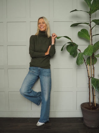 Pommette Soft Polo Neck Jumper with Ribbing Detail - 6 Colours