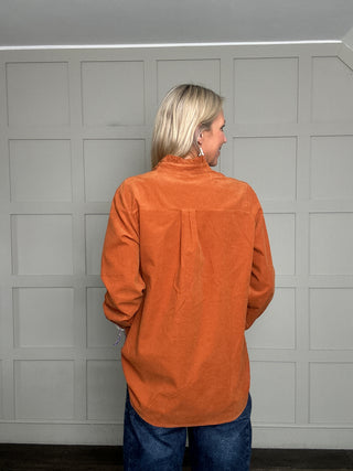 Cornbury Needlecord with Ruffle Collar Blouse - 7 Colours