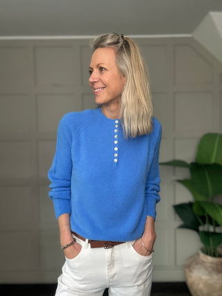 Joey Button Front Jumper - 13 Colours