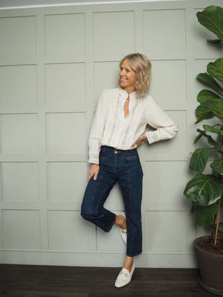 Belle Long Sleeve, Ruffle Collar Blouse, Best Seller - 9 Colours