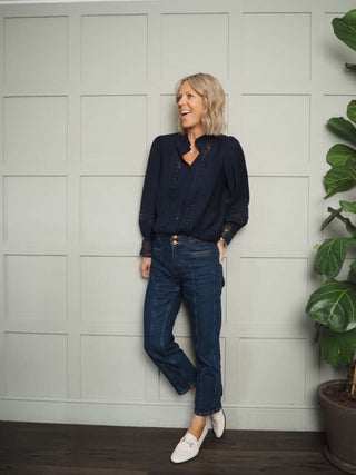 Belle Long Sleeve, Ruffle Collar Blouse, Best Seller - 9 Colours