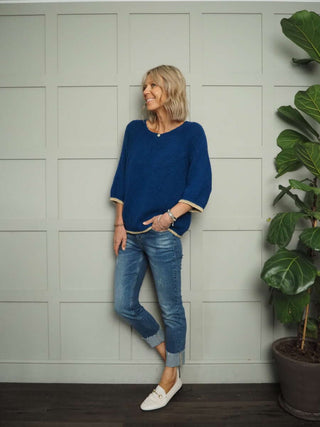 Soho Distressed Relaxed Fit Denim Jeans, Best Seller - Dark Indigo, Denim Blue, Ecru, Grey