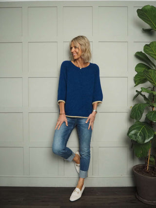 Soho Distressed Relaxed Fit Denim Jeans, Best Seller - Dark Indigo, Denim Blue, Ecru, Grey