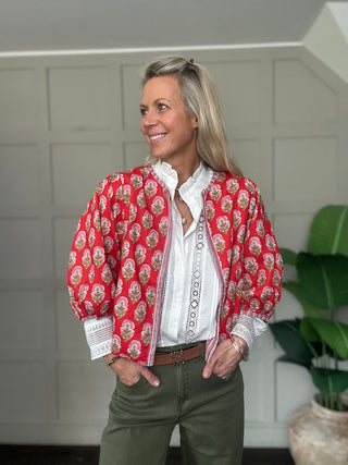 Bari Cotton Jacket by Luella - Blue, Green, Red