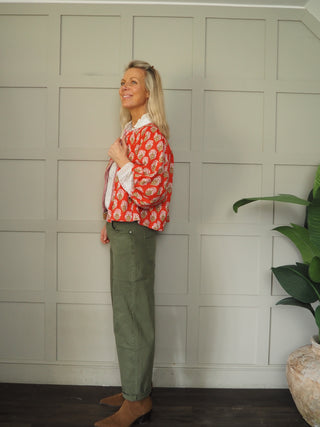 Bari Cotton Jacket by Luella - Blue, Green, Red