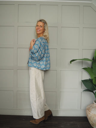 Bari Cotton Jacket by Luella - Blue, Green, Red