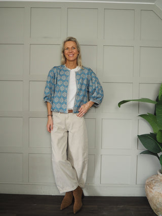 Bari Cotton Jacket by Luella - Blue, Green, Red