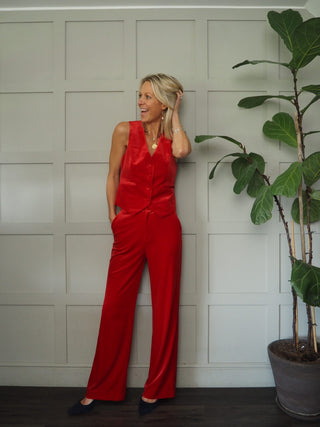 Destiny Classic Velvet Waistcoat with V Neck, Velvet Button Fastening &amp; Discreet Slit Pockets, Best Seller - 6 Colours