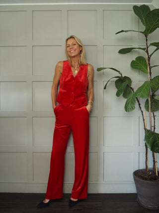 Destiny Classic Velvet Waistcoat with V Neck, Velvet Button Fastening &amp; Discreet Slit Pockets, Best Seller - 6 Colours