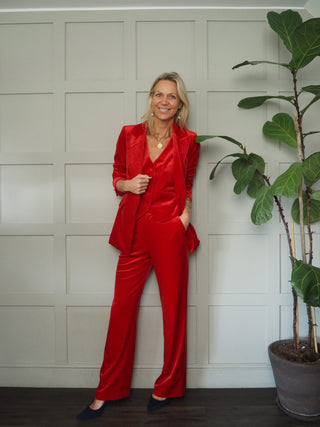 Keaka Single-Breasted Velvet Blazer, Best Seller - 7 Colours