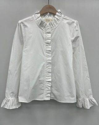 Lille Blouse with Ruffle Details - White
