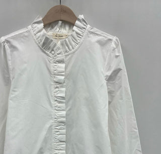 Lille Blouse with Ruffle Details - White