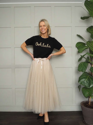 Taz Tulle Skirt with Elasticated Waist and Satin Ribbon - 7 Colours