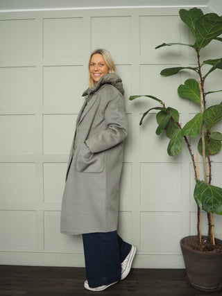 Reni Wool Coat with Removable Down Jacket by Rino &amp; Pelle - Dark Artichoke