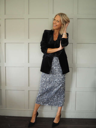 Mooch Sequin Skirt - Black, Gold, Green, Raspberry, Silver