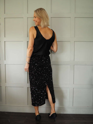 Mooch Sequin Skirt - Black, Gold, Green, Raspberry, Silver