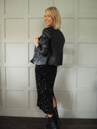 Mooch Sequin Skirt - Black, Gold, Green, Raspberry, Silver