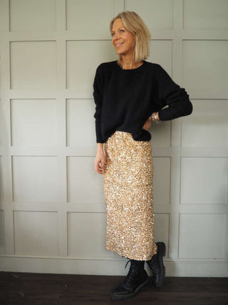 Mooch Sequin Skirt - Black, Gold, Green, Raspberry, Silver