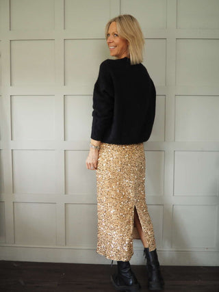 Mooch Sequin Skirt - Black, Gold, Green, Raspberry, Silver